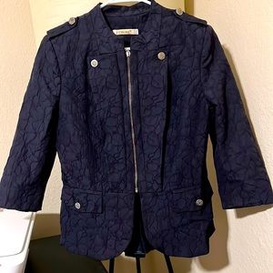 FI’MORE zip up women business casuals. Color is navy blue.